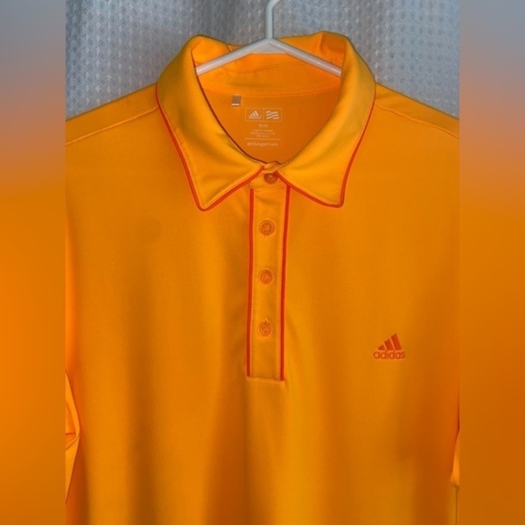 2/40 Men’s Adidas Golf polo shirt yellow orange‎ size medium - Picture 3 of 11